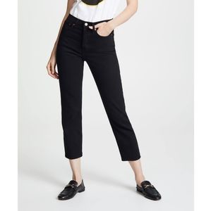 Black wedgie straight jeans size 27